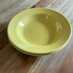 2 Yellow Fiesta Bowls.  Rarely used.  No chips.